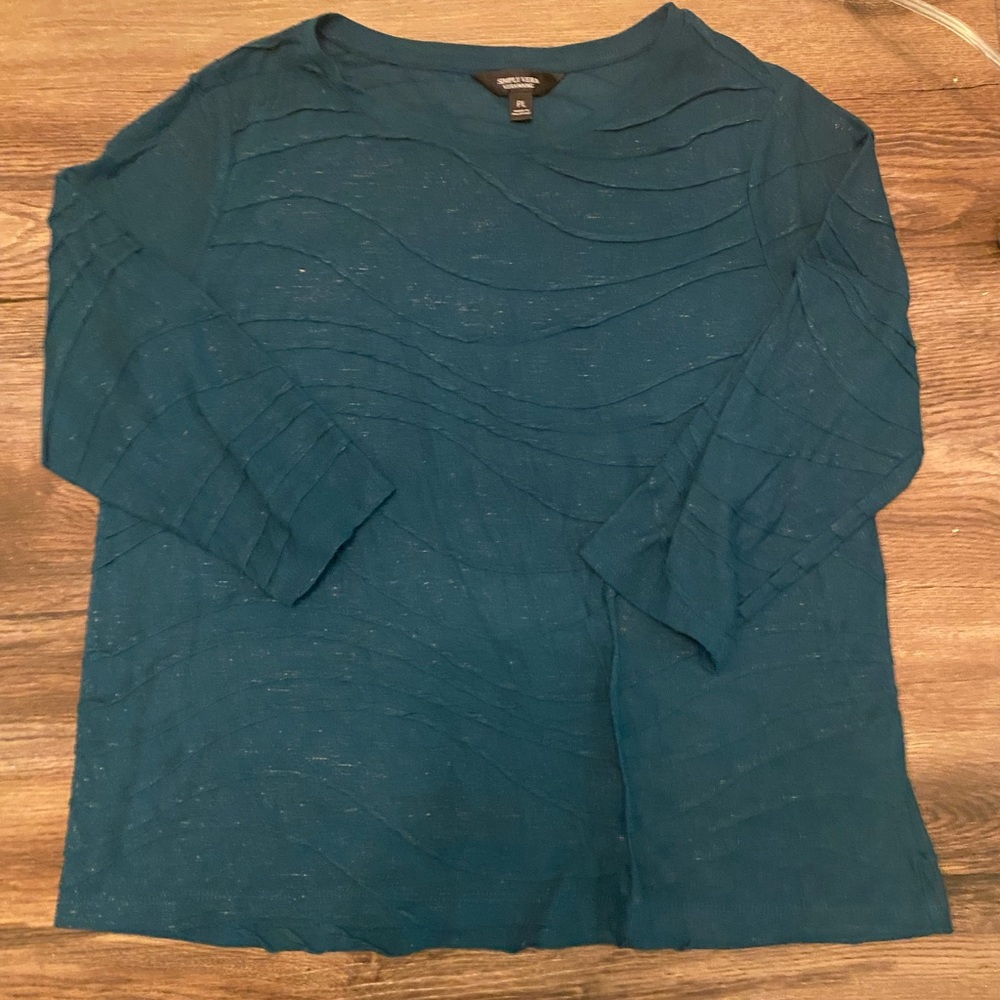 VERA WANG TOP- Green with Gold